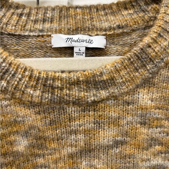 Madewell Space-Dye Pleat-Sleeve Pullover Sweater - Picture 4 of 7